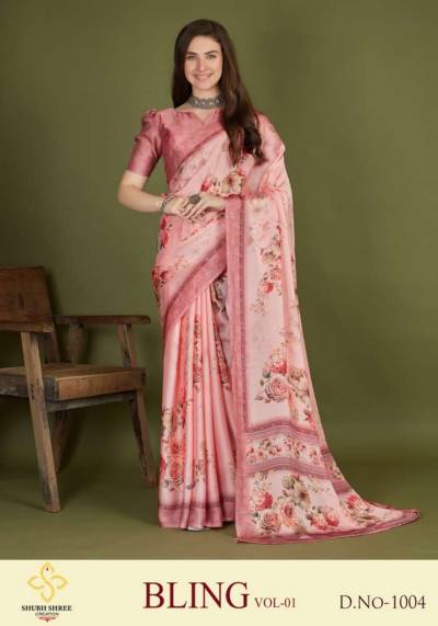 Bling Vol 1 By Shubh Shree Fancy Digital Printed Saree Collection